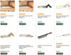 Selection of dovetail saws and marking knife blade for fine woodworking joinery displayed with prices and add-to-cart buttons