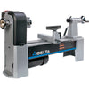 Delta bench-top wood lathe with tool rest and tailstock for woodturning projects