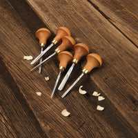Carving Tool Palm Handled Set C 6 piece