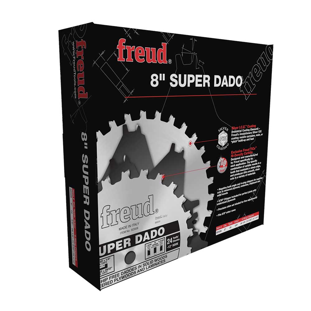 Circular Saw Super Dado Saw Blade Set 8" x 5/8" Bore
