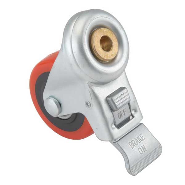 3" HD Caster - Double Locking - Swiveling - 1/2" Mounting Hole alt 0