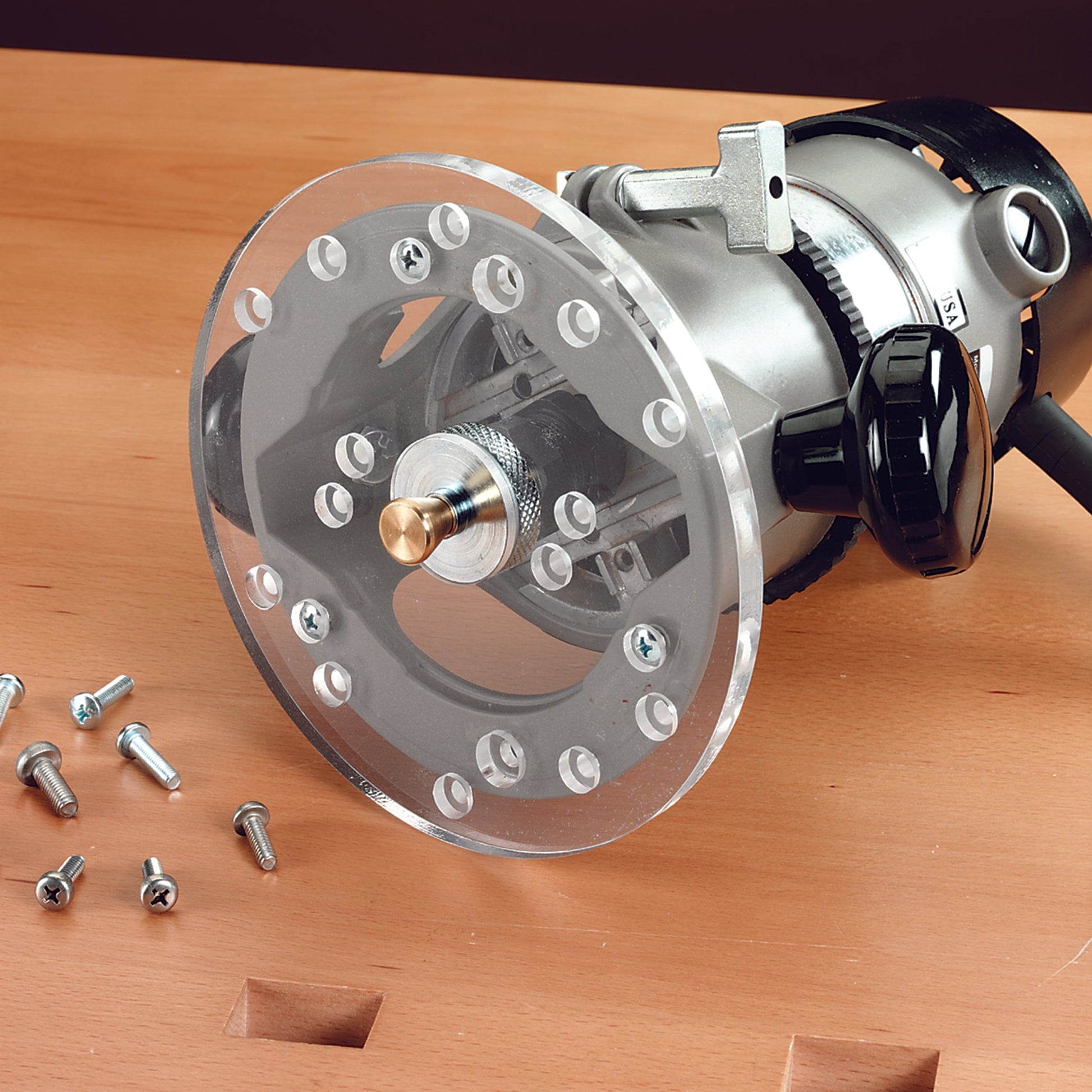 Router Base Plate with Centering Pin alt 0