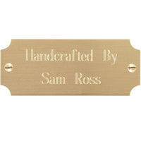 Large Plate 1" x 2-1/2" 2 lines alt 0