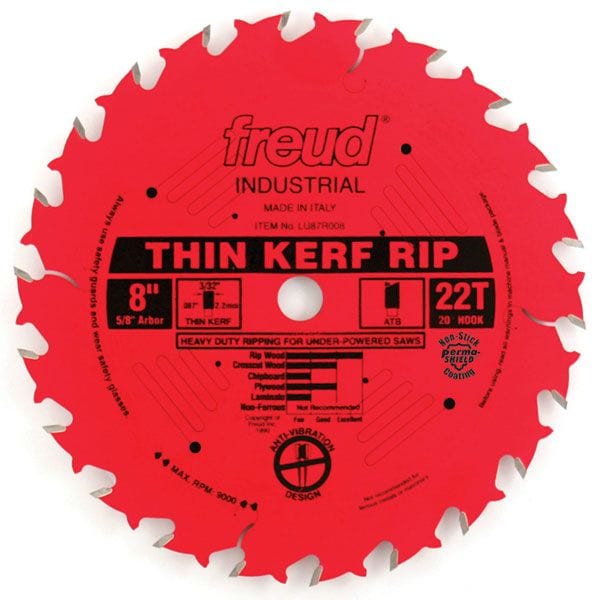 LU87R008 Red Perma Shield Circular Saw Blade 8" x 5/8" Bore x 22 Tooth ATB alt 0