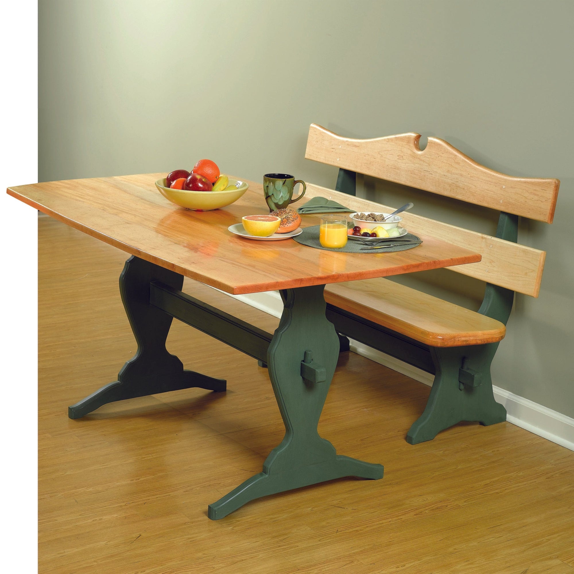 Woodworking Project Paper Plan to Build Trestle Table and Benches alt 0