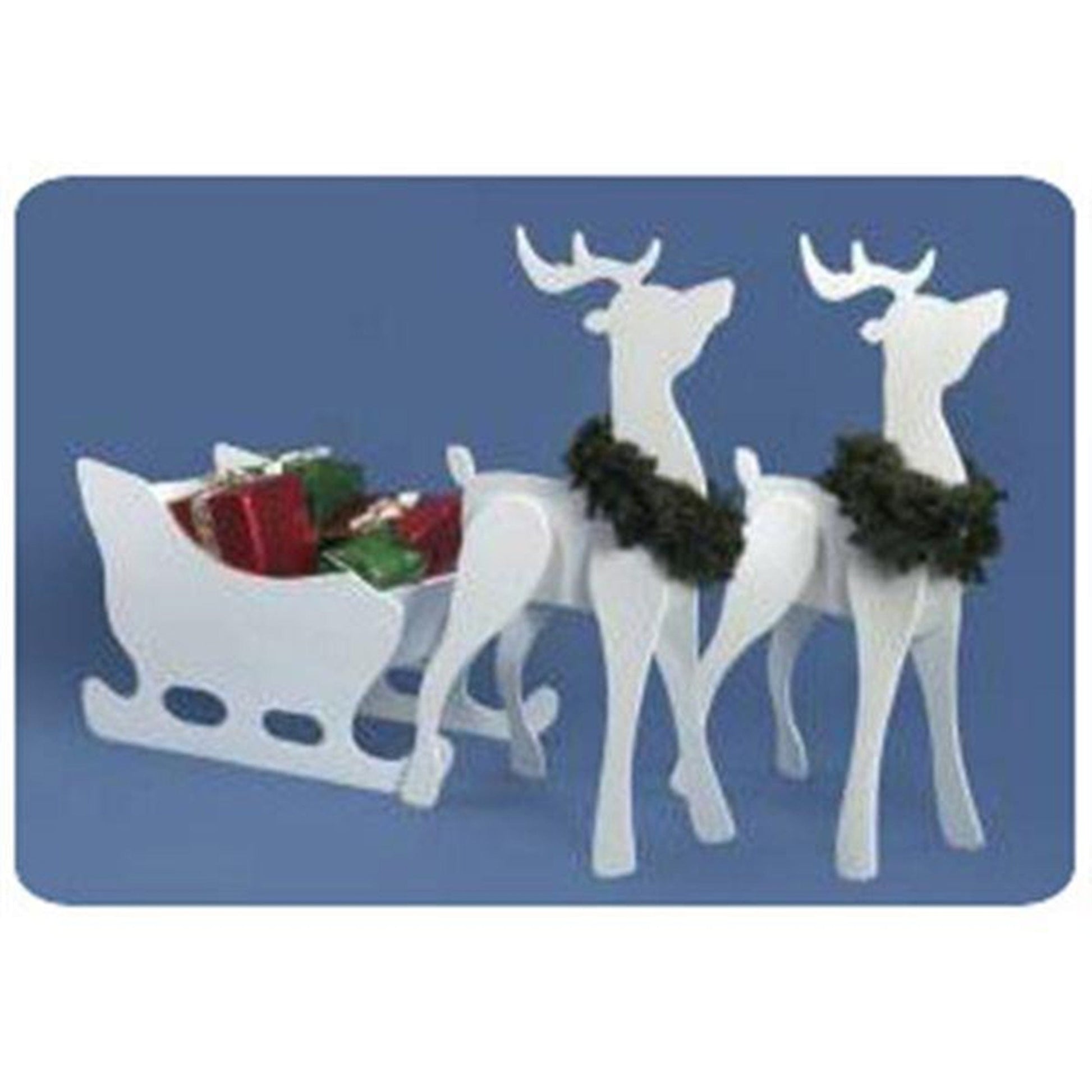 Woodworking Project Paper Plan to Build Proud Reindeer and Sleigh Combo alt 0
