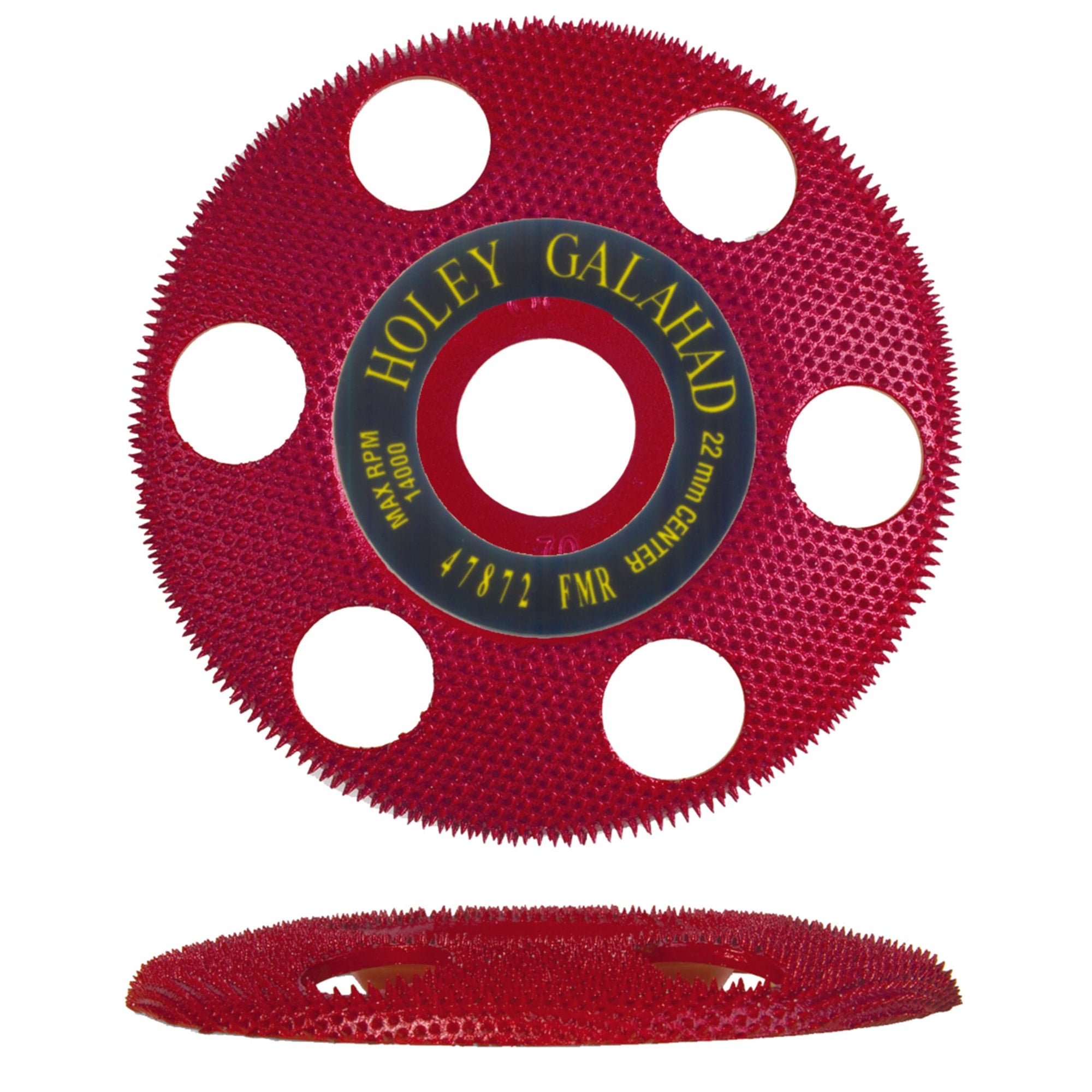 Holey Galahad See Through Disc - 7/8" Arbor - Flat - Medium - Red alt 0