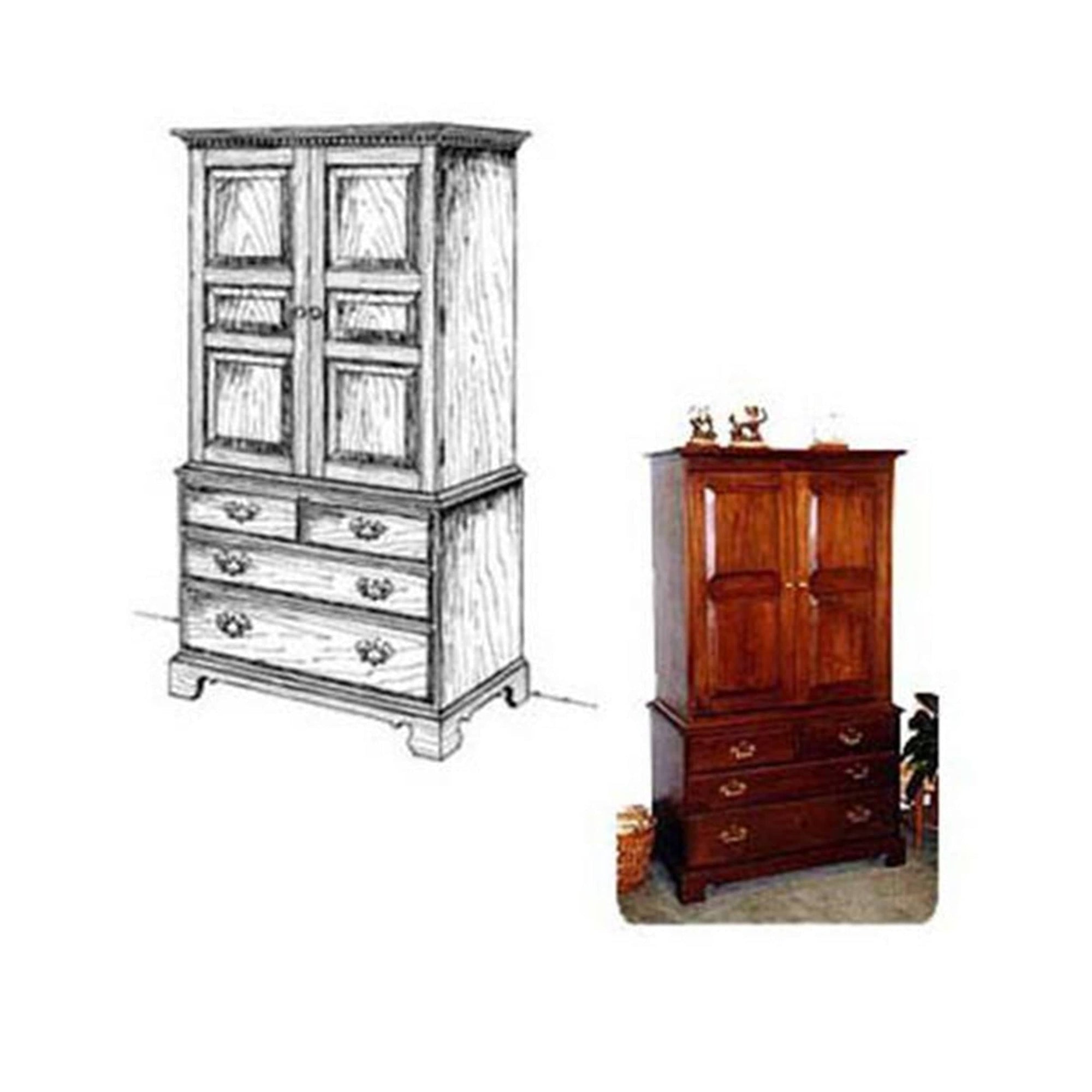 Woodworking Project Paper Plan to Build French Armoire alt 0