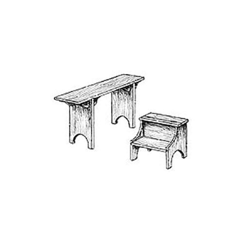 Woodworking Project Paper Plan to Build Shaker Bench and Step alt 0
