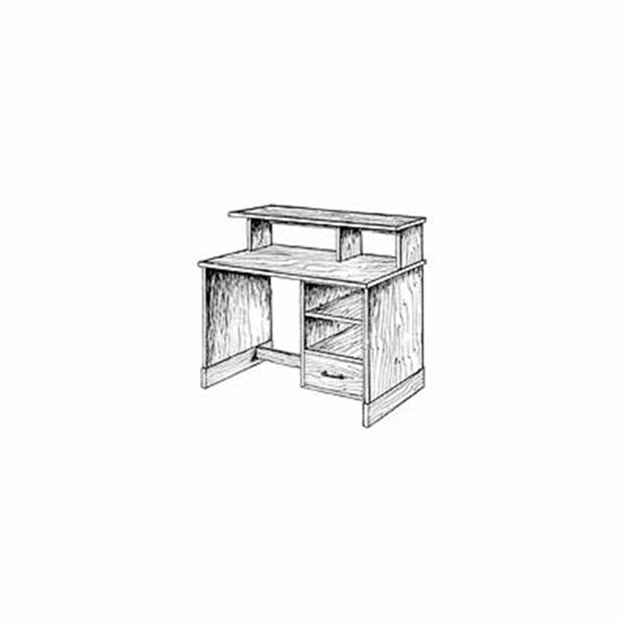 Woodworking Project Paper Plan to Build Computer / Office Desk alt 0