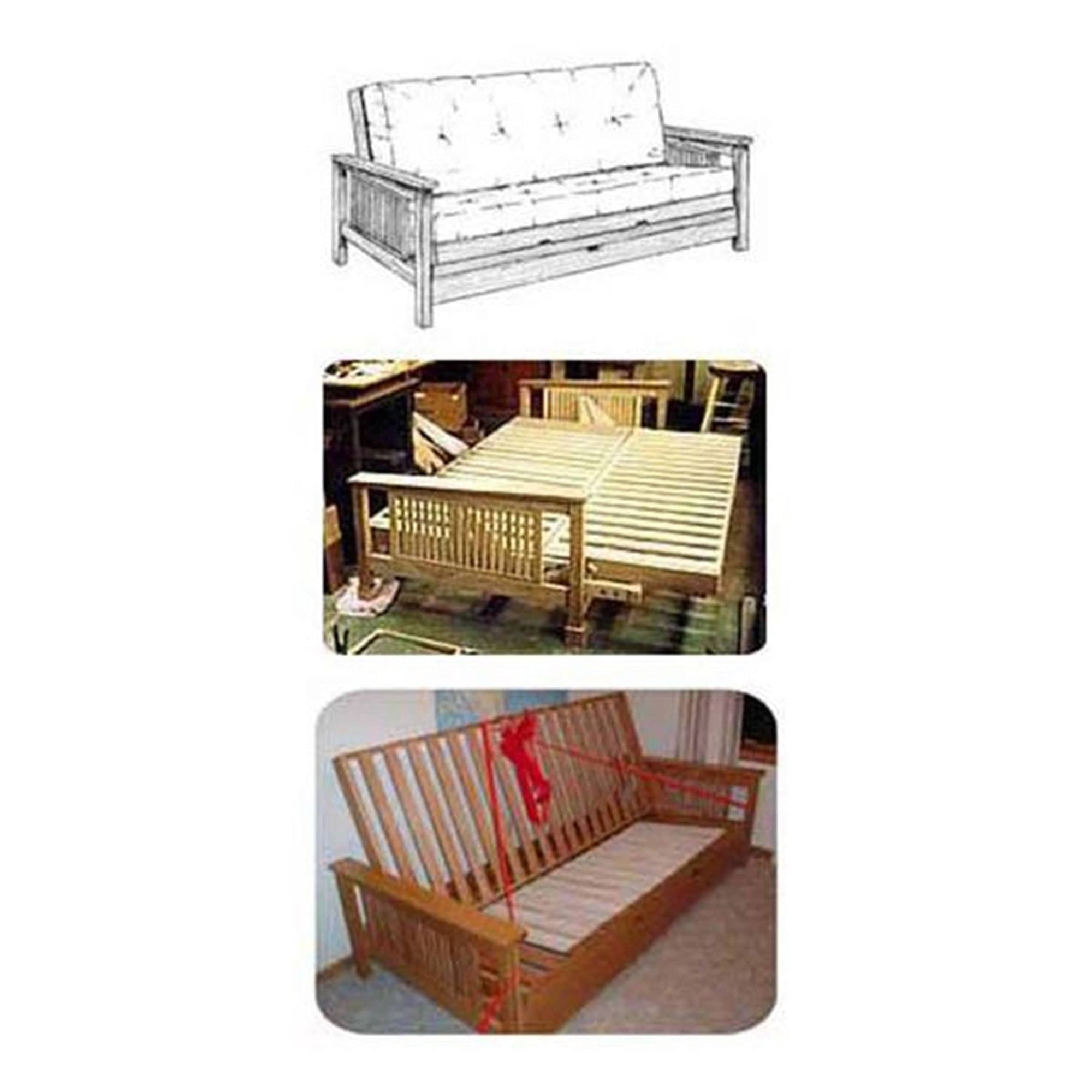 Woodworking Project Paper Plan to Build Mission Couch/Futon alt 0