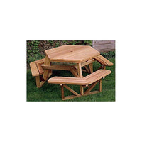 Woodworking Project Paper Plan to Build Hexagon Picnic Table alt 0