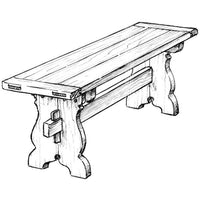 Woodworking Project Paper Plan to Build Trestle Bench alt 0