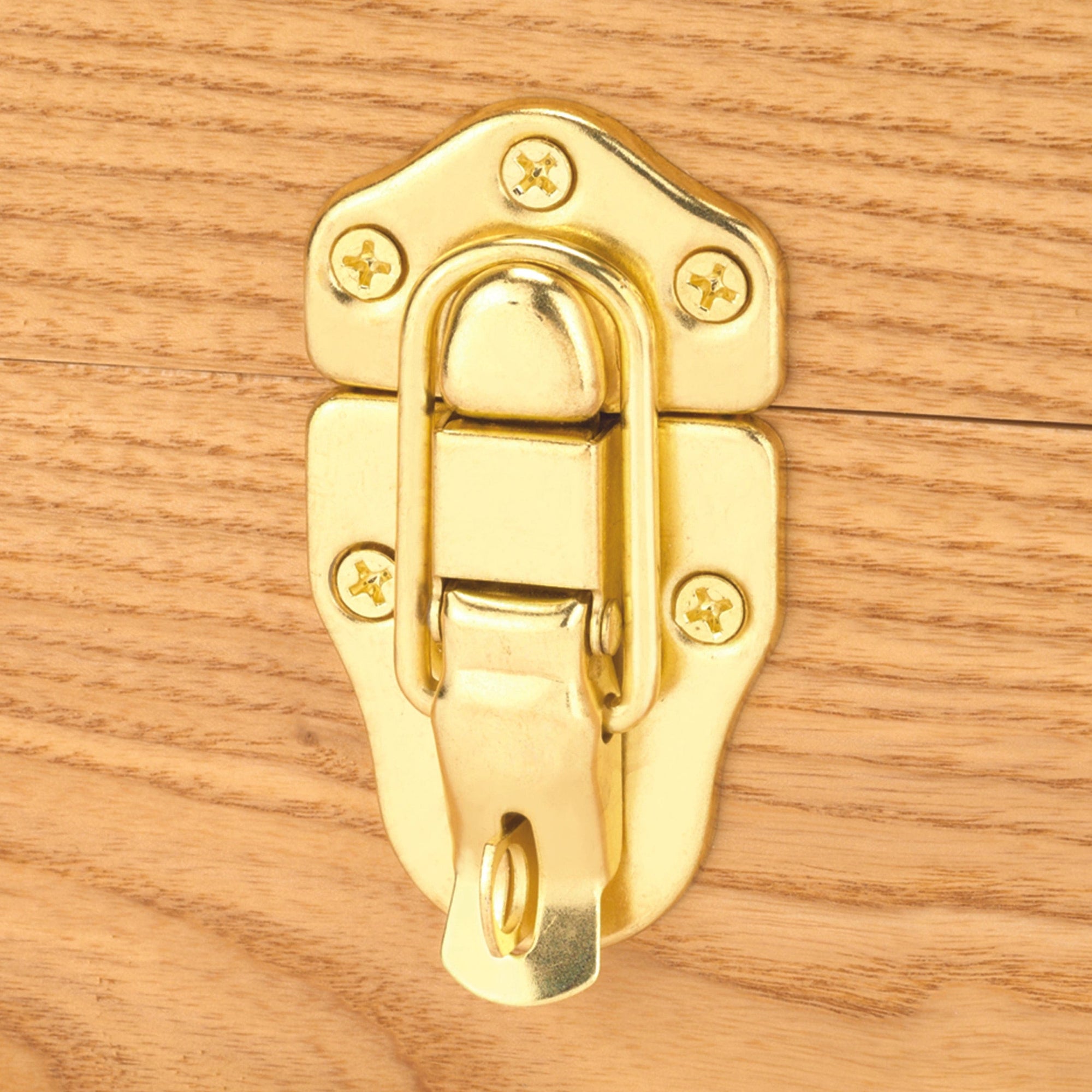 Lockable Draw Catch Brass Finish alt 0