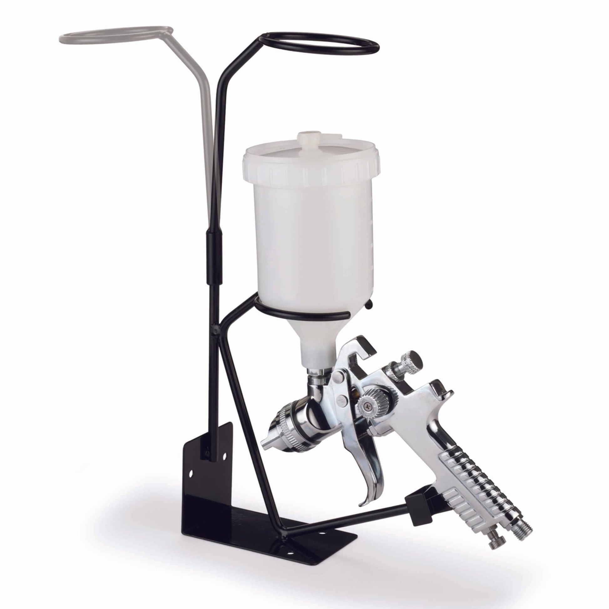 Gravity Feed Spray Gun Stand With Detachable Strainer Holder alt 0