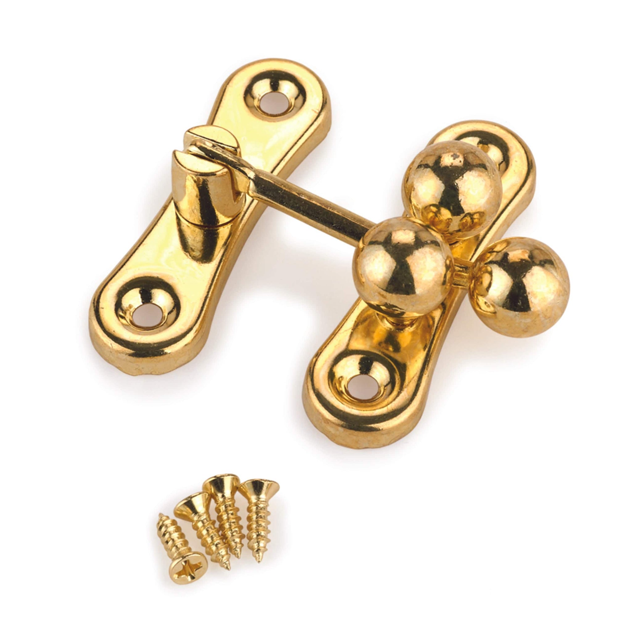 Small Box Ball Clasp Brass 1-1/2" x 1-5/8" alt 0
