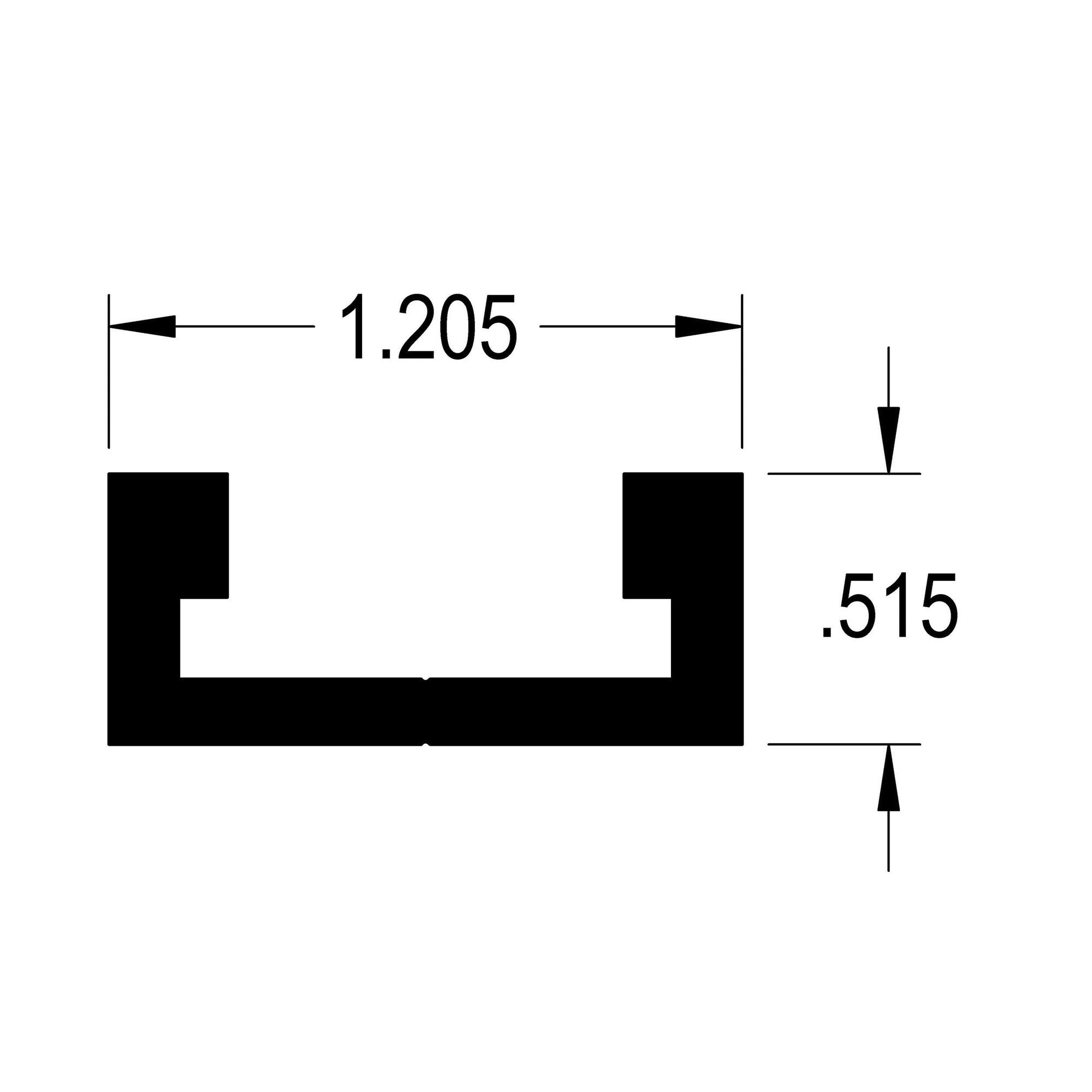 Standard 3/4" Miter Track - 32" Length alt 0
