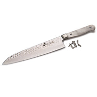 Chef Knife for Cutting Fruits Vegetables and Meat - Damascus - 12-7/8" - Unfinished Kit