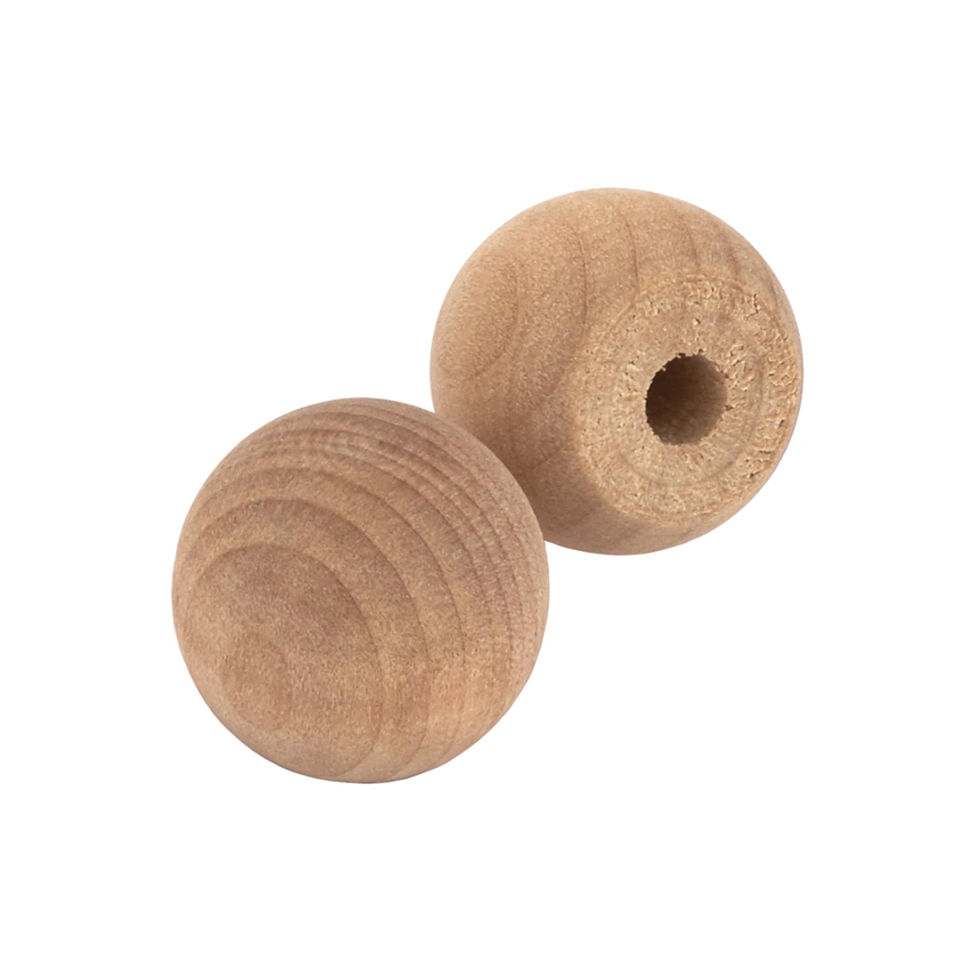 Hardwood Ball Knob w/Screws - 3/4" Diameter - 1/2" Flat - 4 Piece alt 75