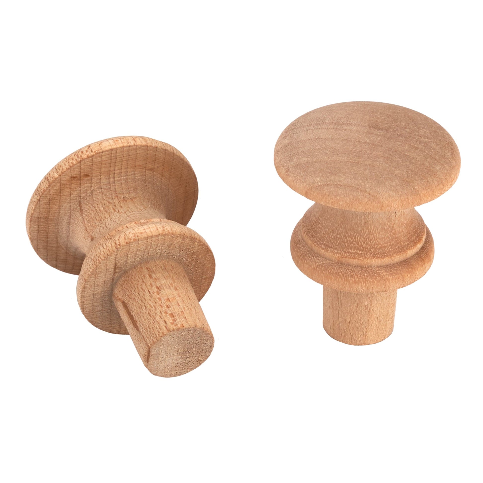 Shaker Knob - Maple - 1-1/4" Diameter - 1/2" Tenon - 2 Piece alt 25