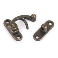 Hook Latch with Screws - Small - Antique Brass alt 0