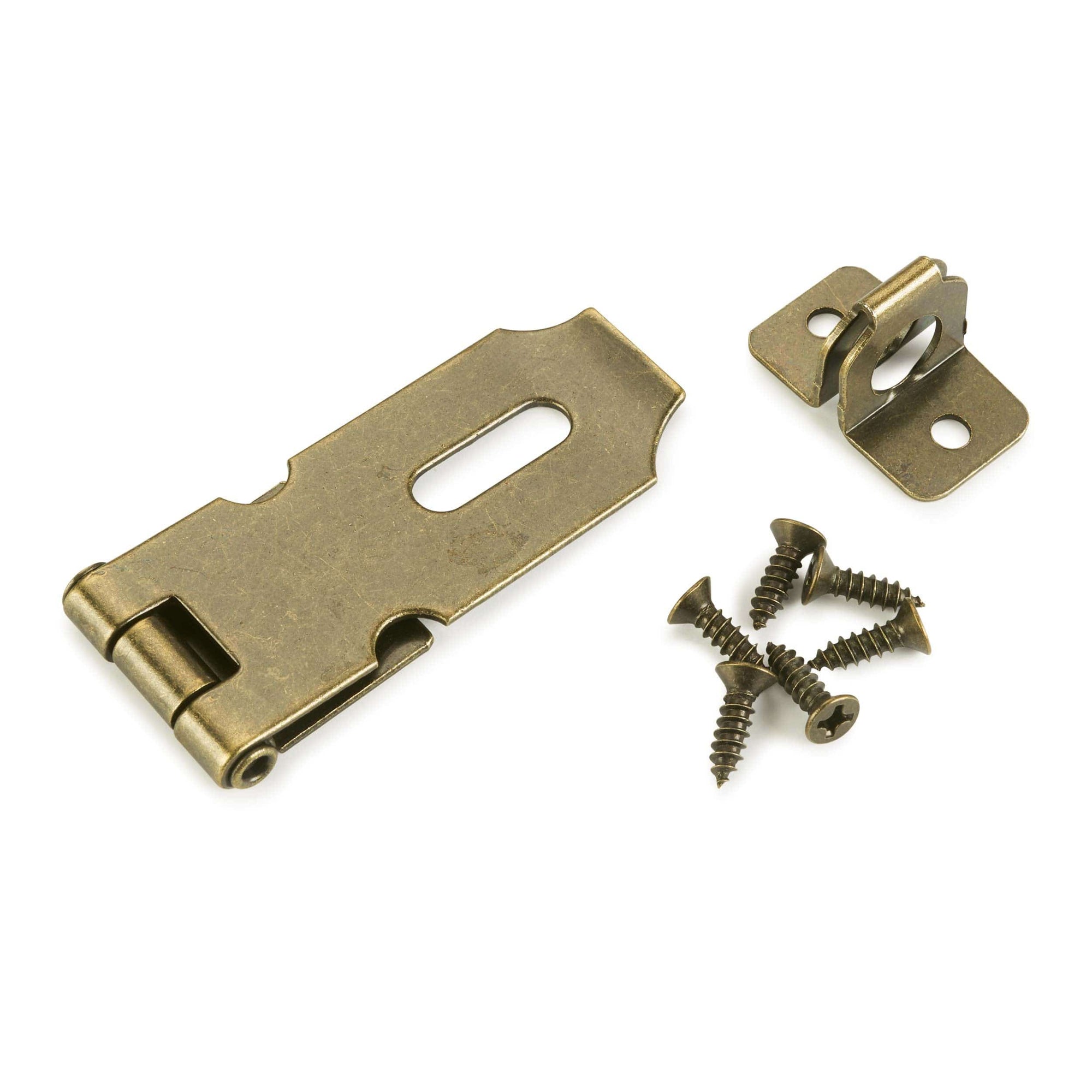 Chest Hasp with Screws - Antique Brass alt 0