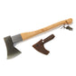 German Rhine Camping and Wilderness Axe with Leather Sheath - 27.5" Handle alt 75