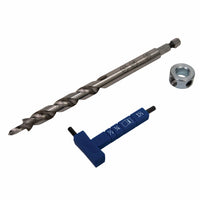 Easy-Set Pocket-Hole Drill Bit With Stop Collar And Hex Gauge alt 0