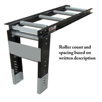 Roller Table Extension 4' x 22" Kit - 4 rollers - 12” Apart alt 0
