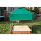 Classic Sienna 4' x 4' x  5.5" Composite Square Sandbox Kit with Telescoping Canopy/Cover - 2" profile alt 5