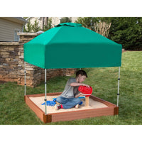 Classic Sienna 4' x 4' x  5.5" Composite Square Sandbox Kit with Telescoping Canopy/Cover - 2" profile alt 5
