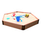 Classic Sienna 7' x  8' x 11 " Composite Hexagon Sandbox Kit with Collapsible Cover - 2" profile alt 0