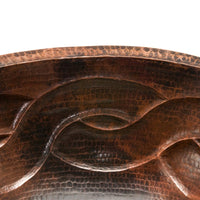 Oval Braid Under Counter Hammered Copper Sink alt 0