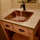 Rectangle Under Counter Hammered Copper Bathroom Sink alt 0