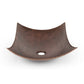 18" Rectangle Modern Slope Hammered Copper Sink alt 0
