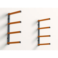 4-Level Lumber Storage Rack - Orange & Gray alt 0