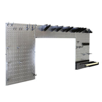 Lazy Guy DIY Maker Woodworking Tool Storage Organizer Set, Galvanized Metallic Steel alt 0