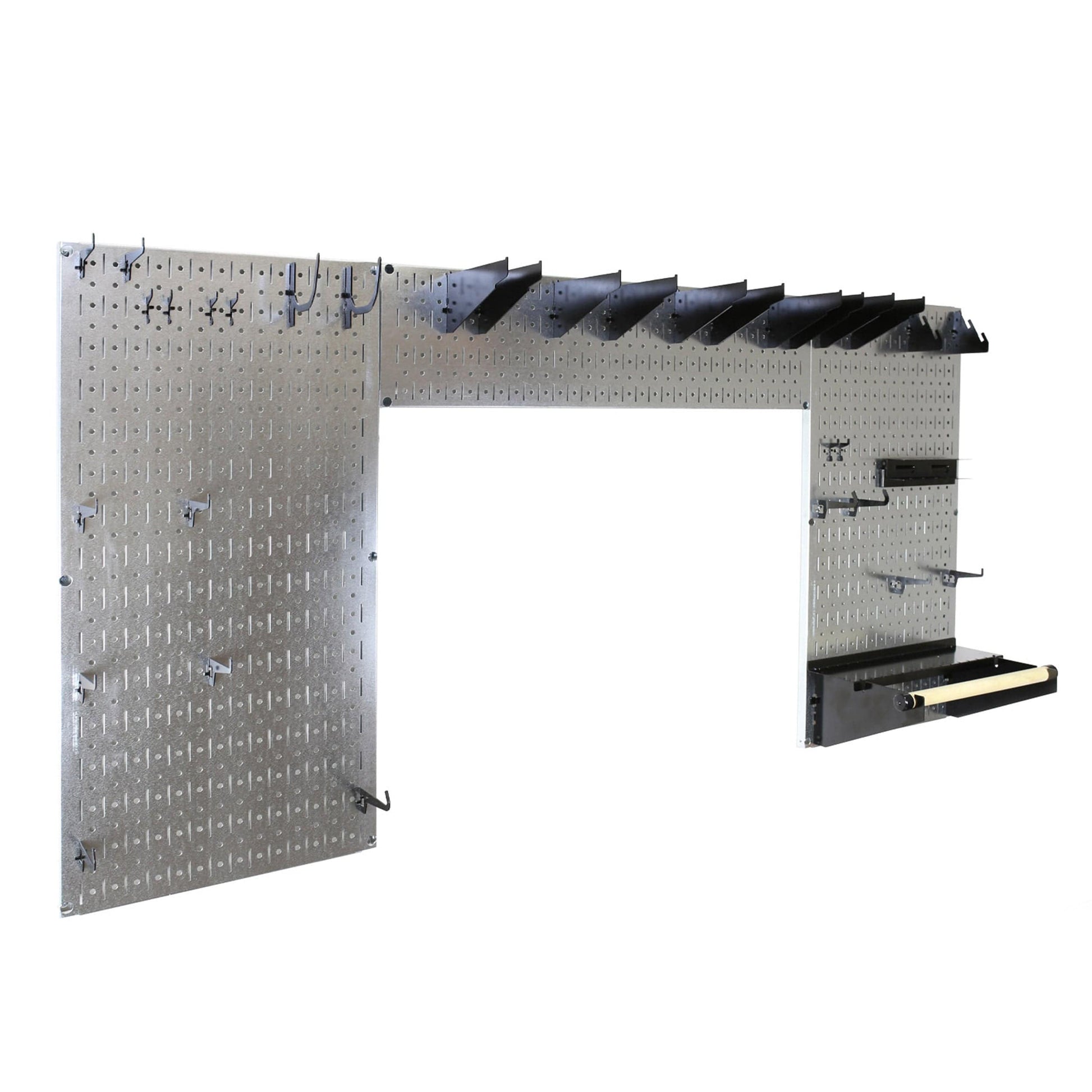 Lazy Guy DIY Maker Woodworking Tool Storage Organizer Set, Galvanized Metallic Steel alt 0