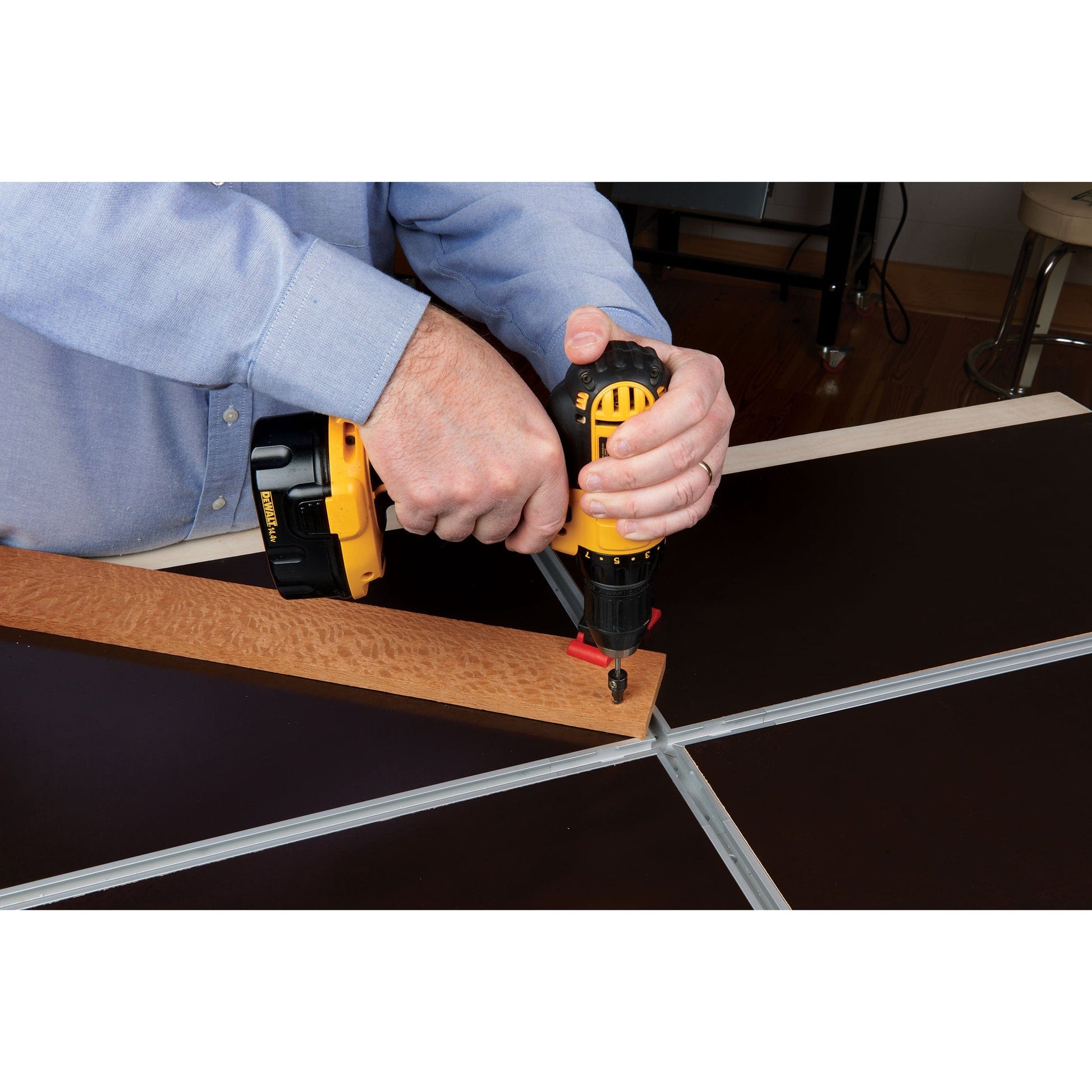 Standard 1/4" T-Track Cross Junction - 4 Piece alt 0