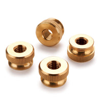 Knurled Thumb Nut Knobs - 5/16" - 18TPI - Brass  - 4 Piece alt 0