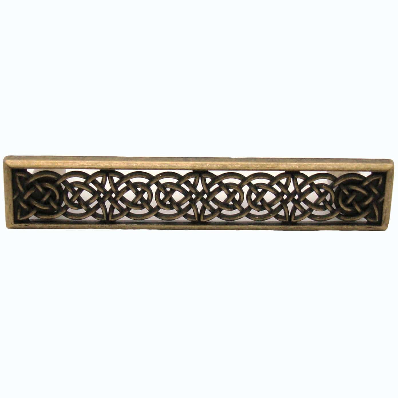 Small Celtic Style Pull,  Brass Oxide alt 0