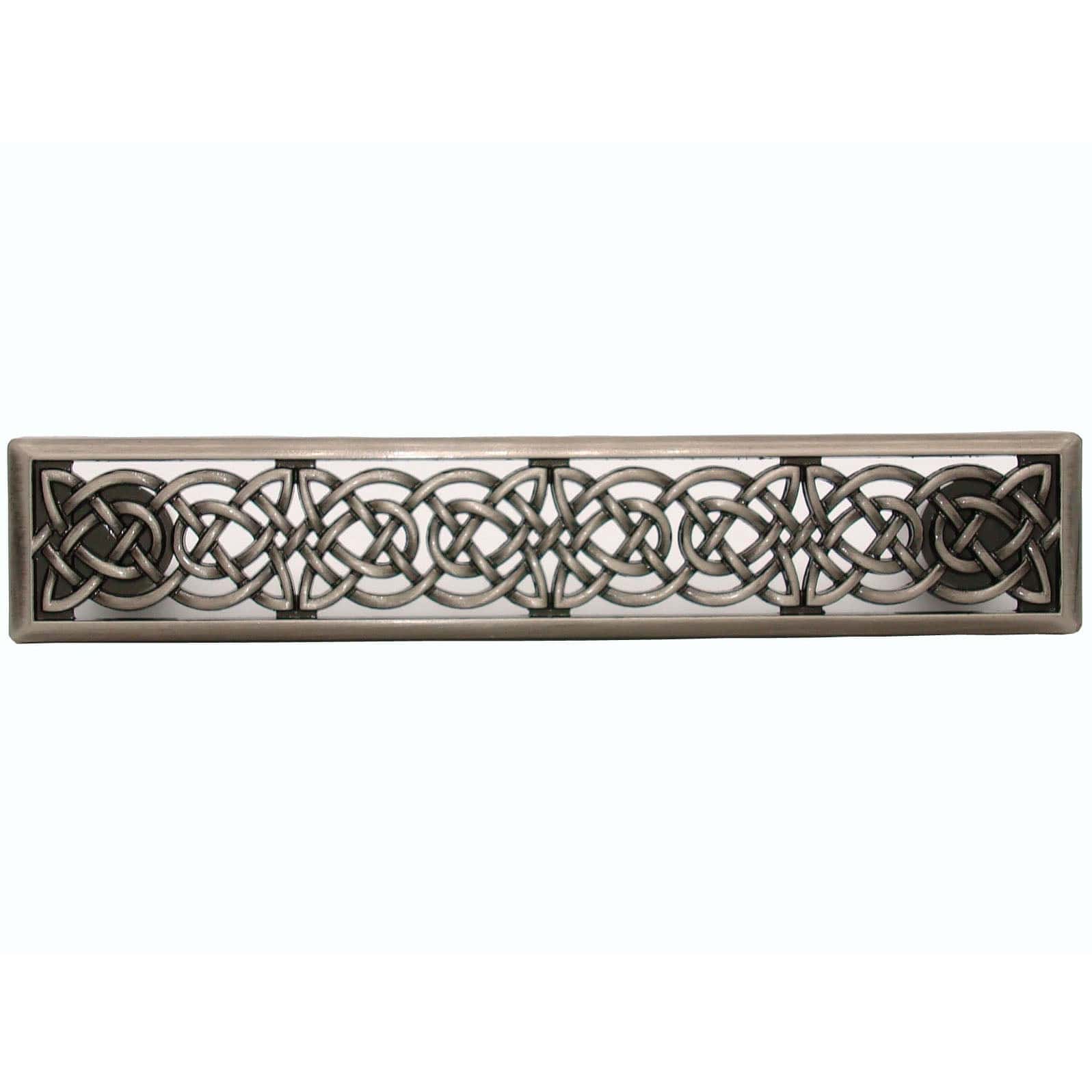 Small Celtic Style Pull, Satin Nickel Oxide alt 0
