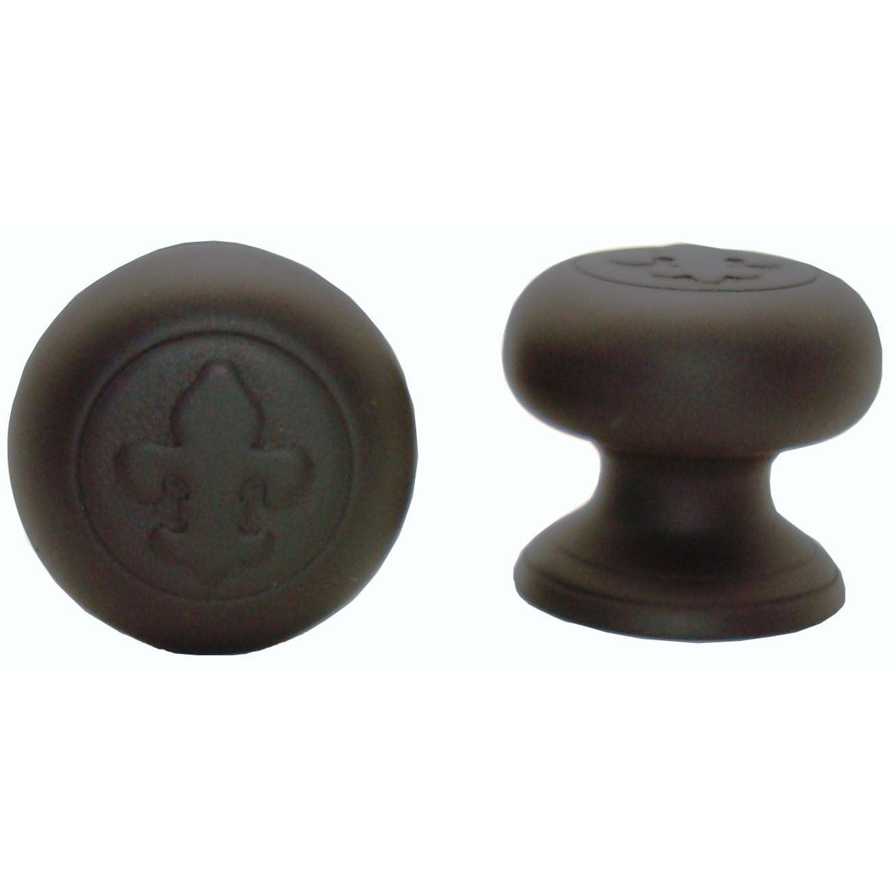 Fleur De Lis Round Knob, Oil Rubbed Bronze alt 0