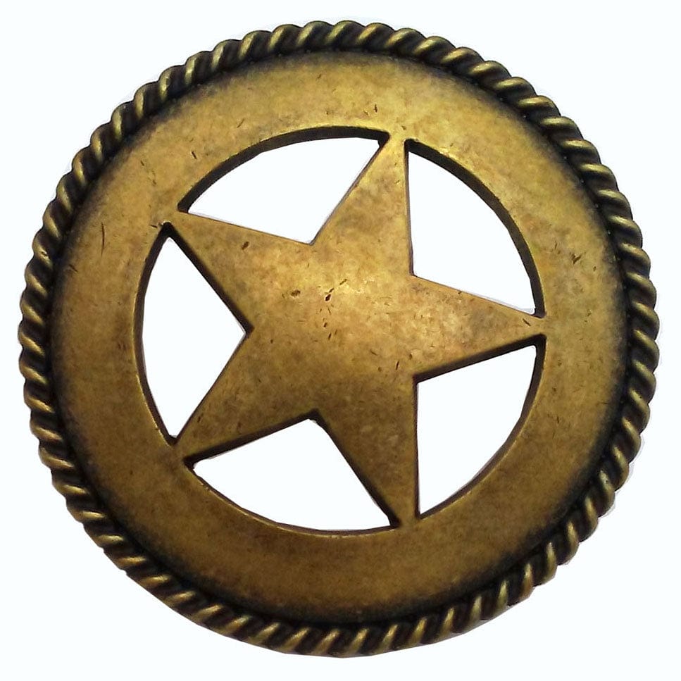 Large Star with Rope Pull, Brass Oxide alt 0