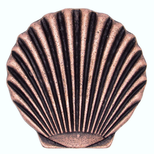 Scallop Seashell Knob, Copper Oxide alt 0
