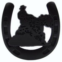 Riding Cowboy Horseshoe Knob, Oil Rubbed Bronze alt 0