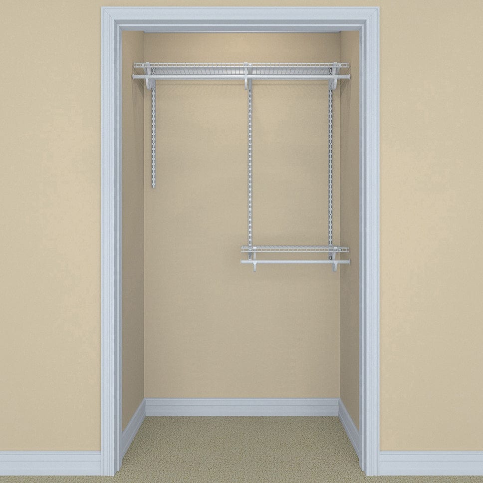 ShelfTrack Adjustable Closet Organizer 2' - 4' W, White alt 0