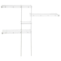 Closet Organizer Kit 5' - 8' W Fixed Mount, White alt 0