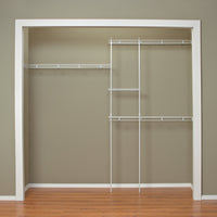Closet Organizer Kit 5' - 8' W Fixed Mount, White alt 0