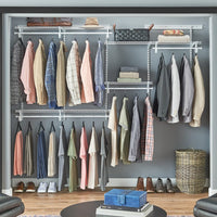 ShelfTrack Adjustable 4-Shelf Closet Organizer 5' - 8' W, White